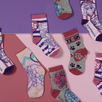 Girls Paw Patrol socks, pack of 5