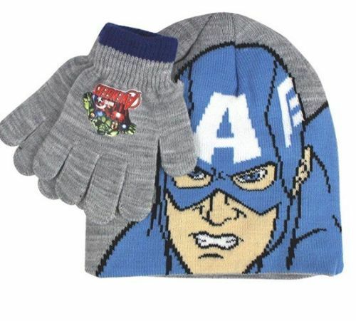 Boys Avengers Capt America Hat And Gloves Sets