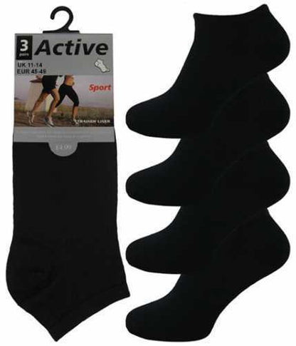 MEN'S BIG FOOT TRAINER SOCKS, 3PK