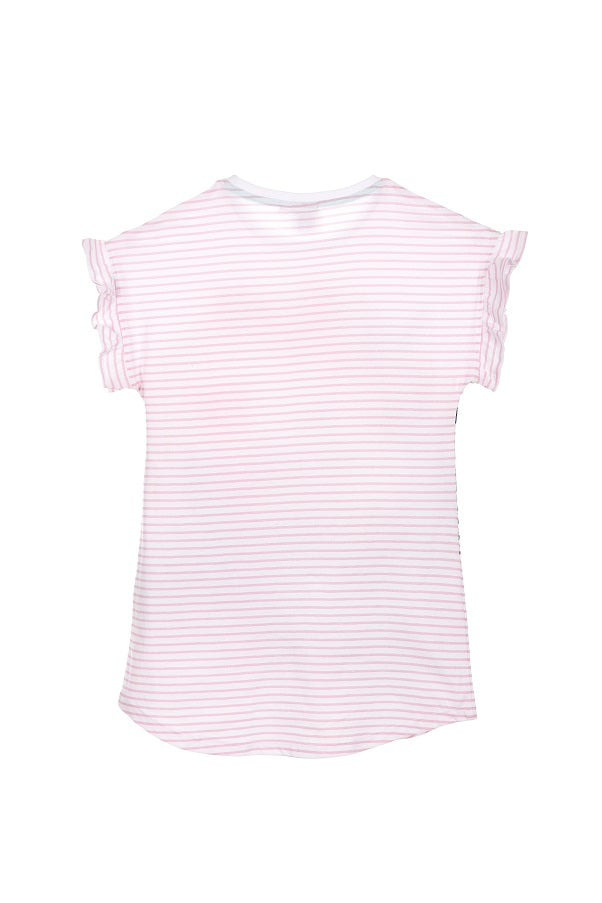 Children's Minnie Mouse Short Night Dress - Pink Stripe