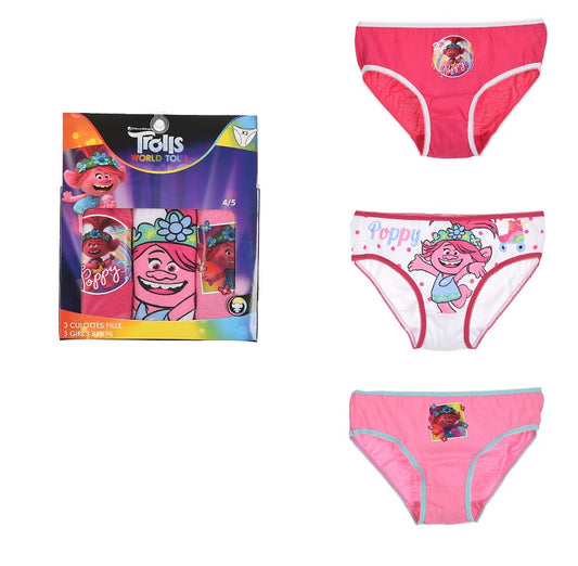 Girls Trolls Pants 3 pairs Boxed