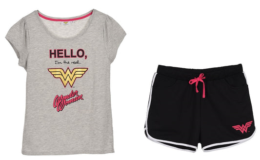 Women's - Wonder Woman pyjama set t-shirt and shorts