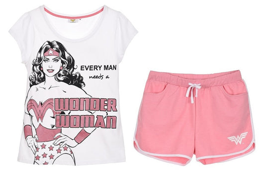 Women's - Wonder Woman pyjama set t-shirt and shorts