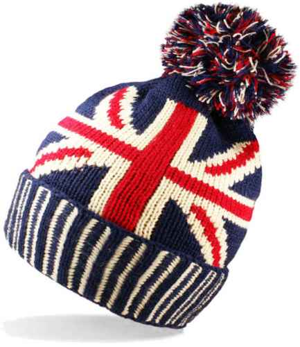 UNION JACK Pom Pom Hat