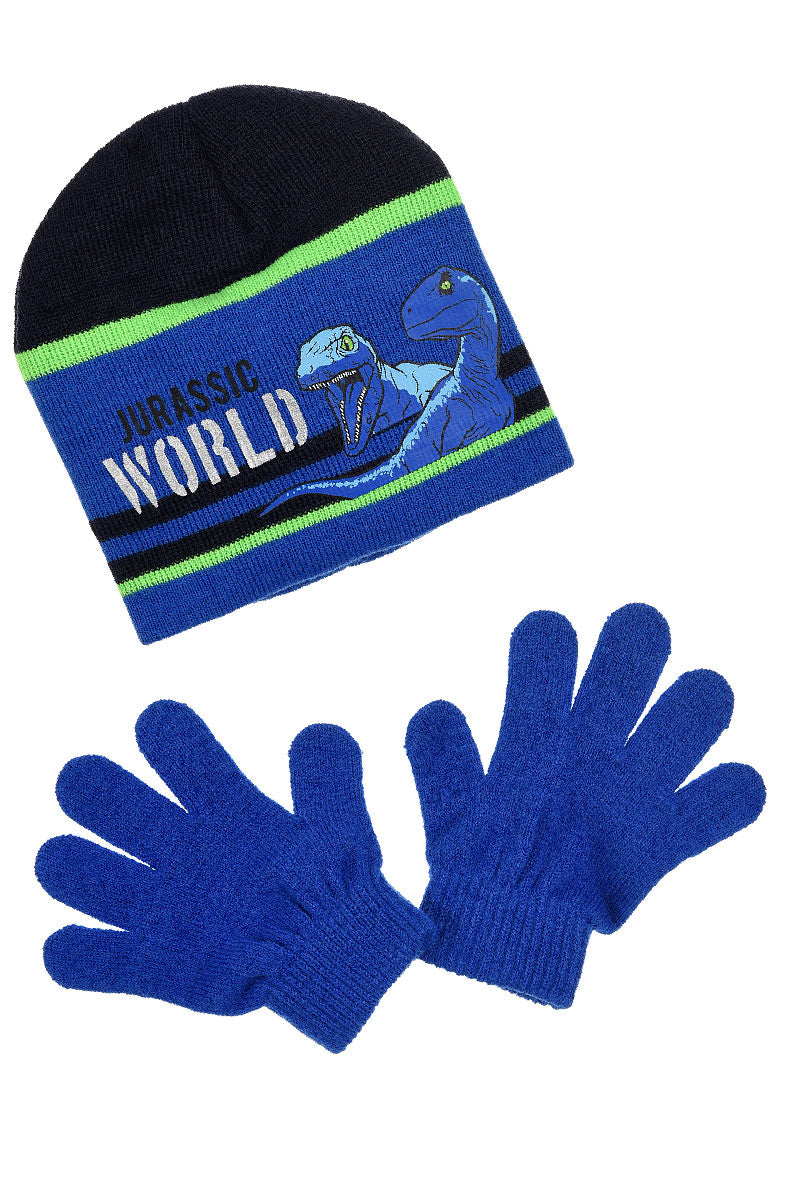 Jurassic World Beanie hat and gloves set