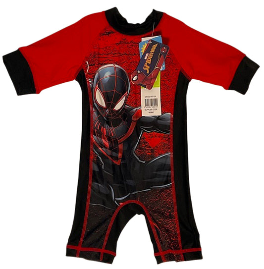 Children's Spiderman Swimsuit Red