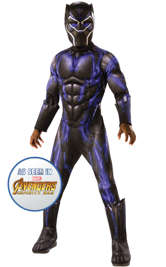 Kids Deluxe Black Panther Suit