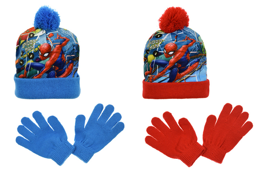 Spiderman hat and gloves set