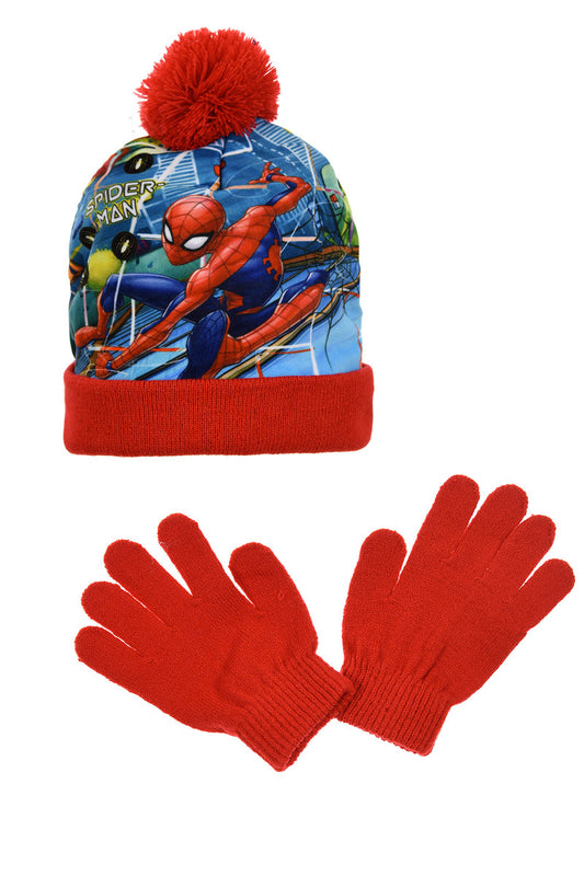 Spiderman hat and gloves set