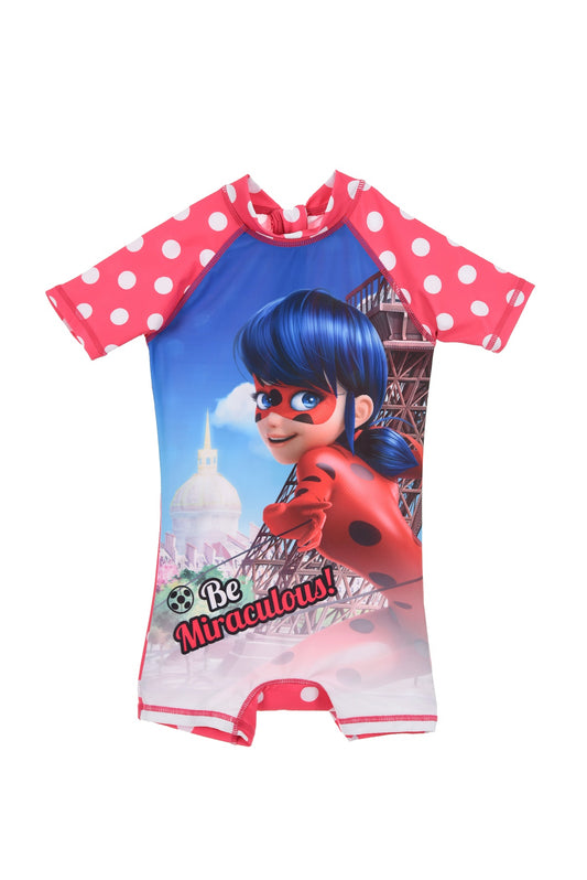 Girls Miraculous Ladybug UV 50 SurfSuit/Swimsuit Pink