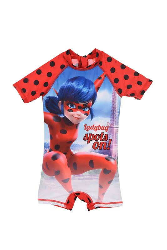 Girls Miraculous Ladybug UV 50 SurfSuit/Swimsuit Red