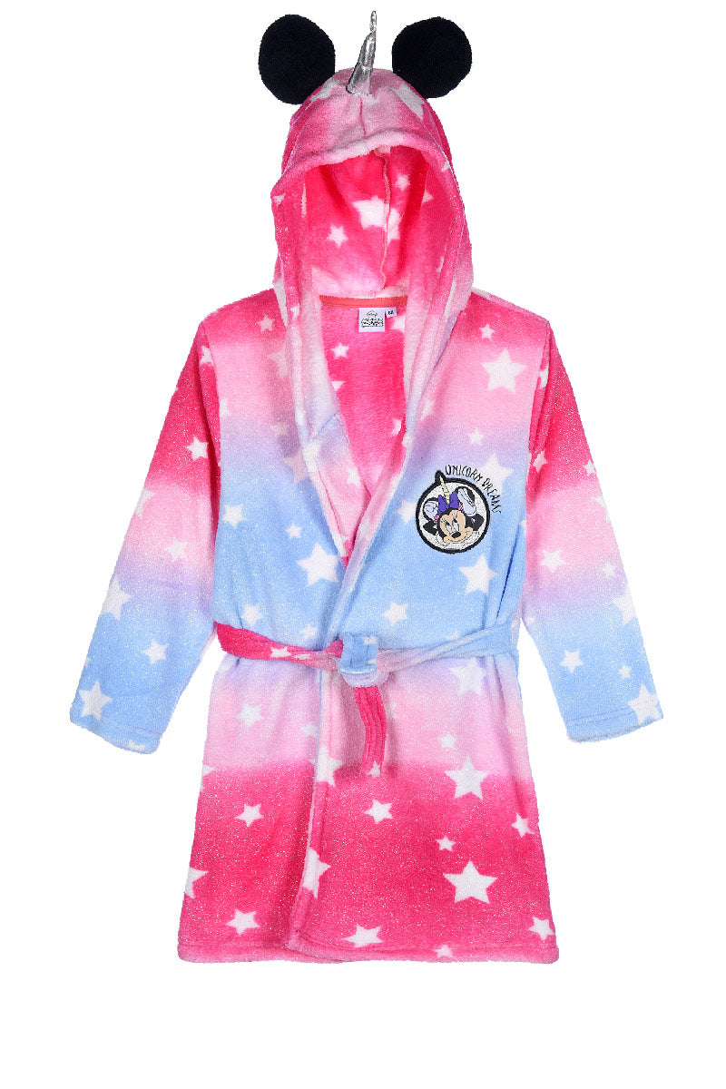 Pink Minnie Mouse Unicorn Dressing Gown