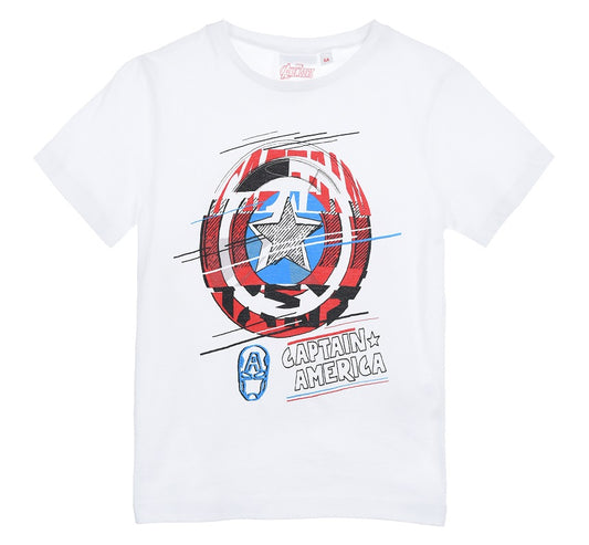 Boys Captain America short sleeved T-shirt