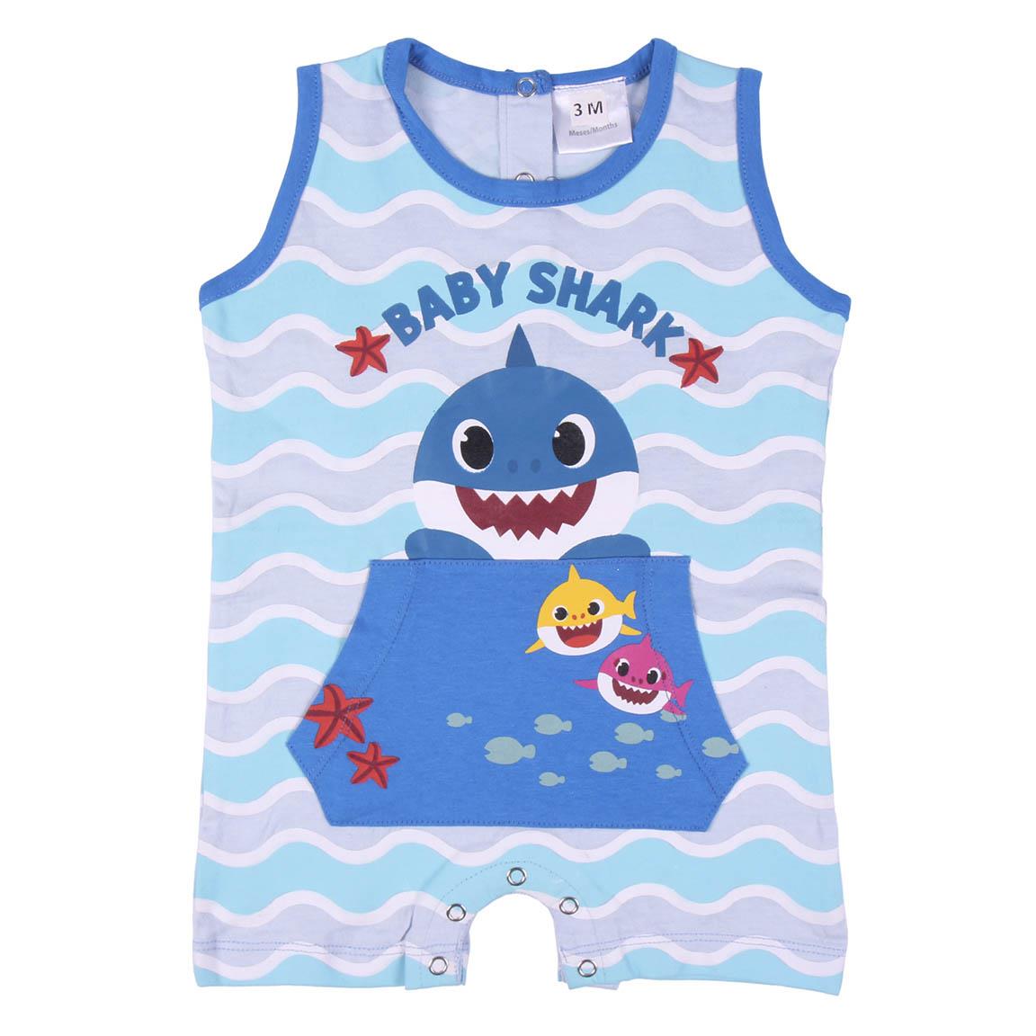 Baby Shark Short Sleeve Romper