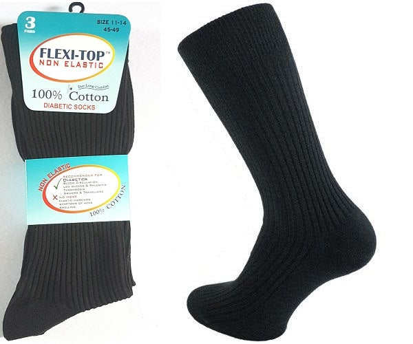 Big Foot Flexi-top Non Elastic Diabetic 3PK