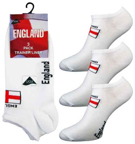 Kids England Trainer Socks 3pk