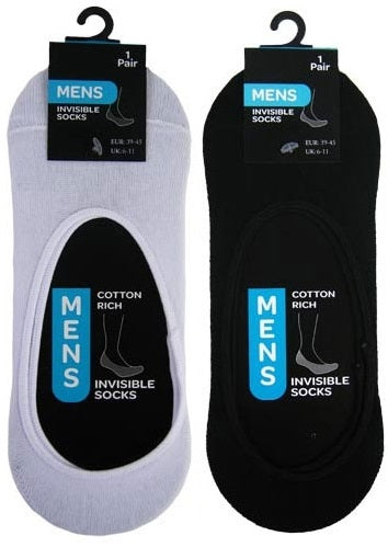 Mens Invisible Socks 4pk