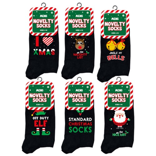 Mens Novelty Christmas Socks 3 pack