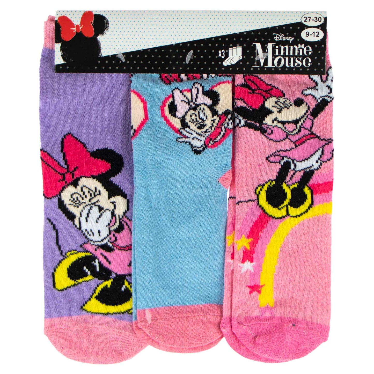 Minnie Mouse Socks pack of 3 pairs