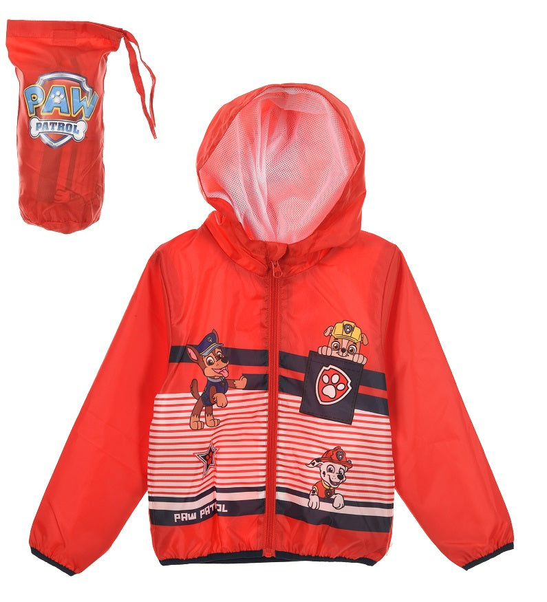 Paw Patrol Light Weight Rain Jacket with Carry Pouch