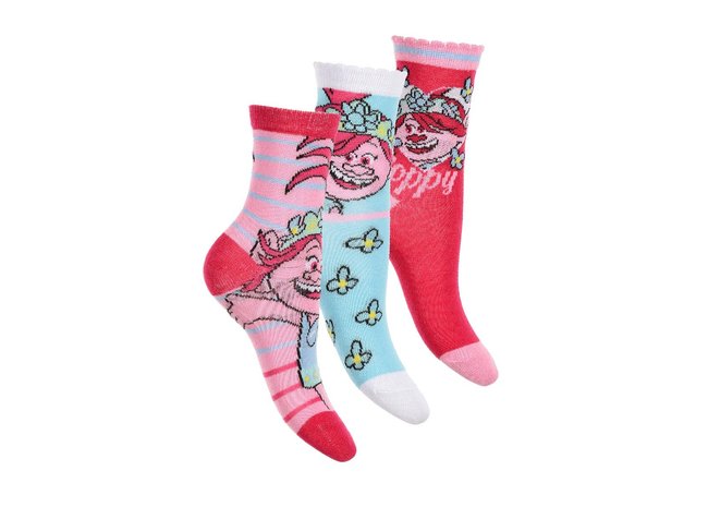 Trolls Girls Socks 3pk